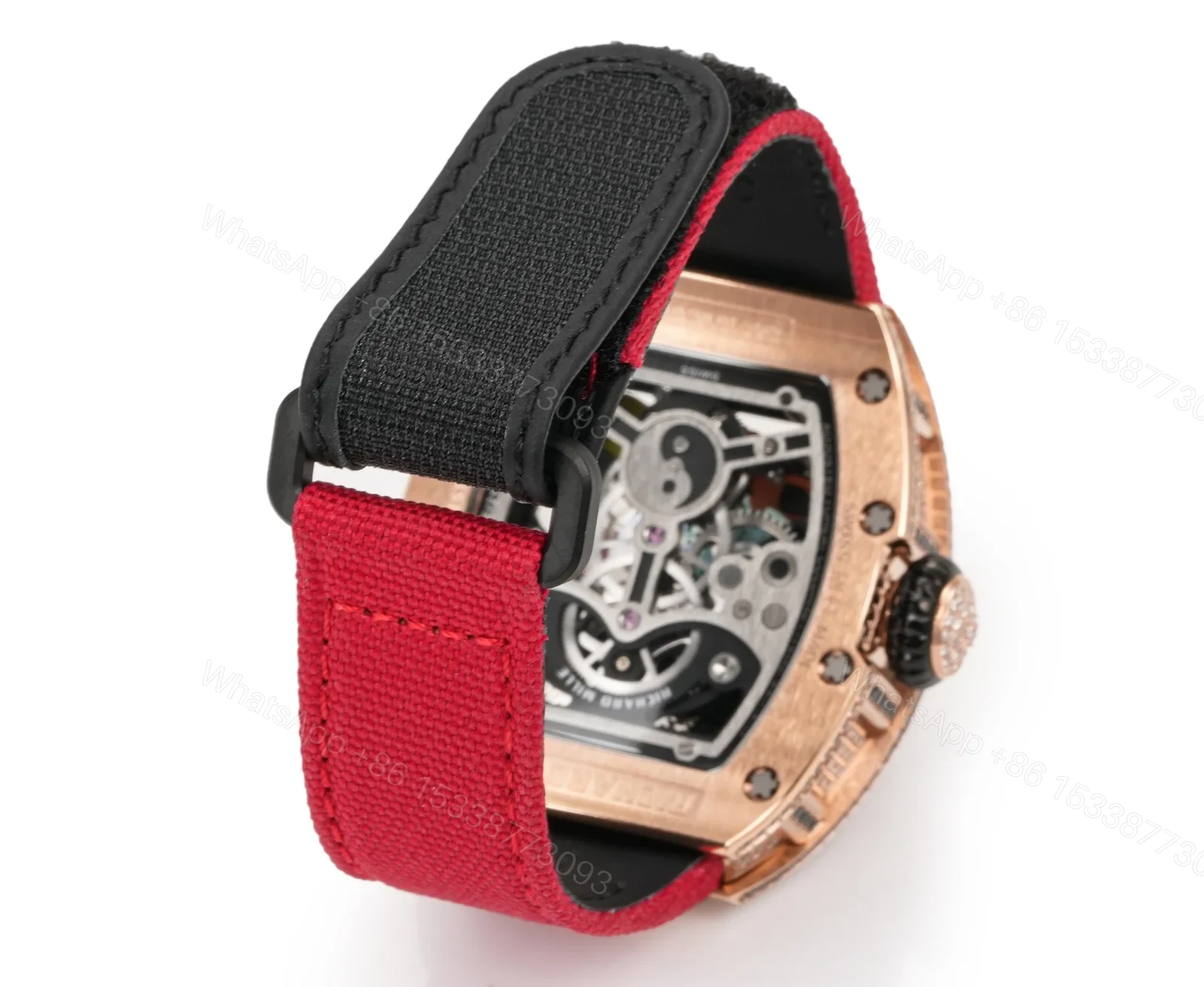 View 9 of Richard Mille RM S10 Koi Tourbillon Red Gold Diamond Red Strap Watch RMS10-KOI-RD-03
