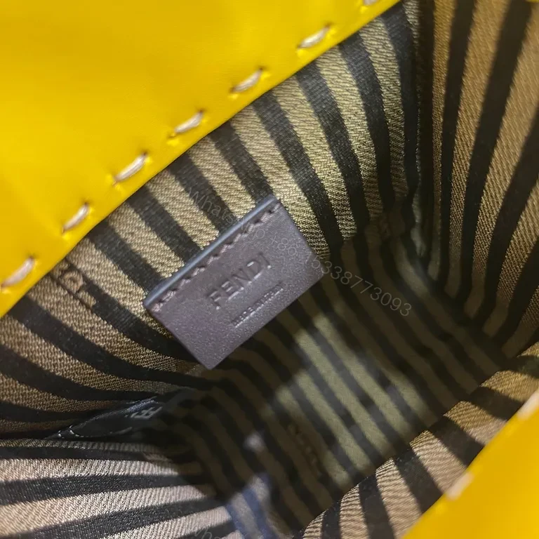 View 2 of Bold Yellow Mini Bag: Lux Gloss Leather, Fendi-Inspired