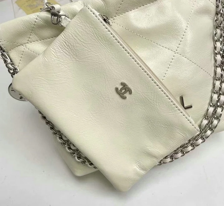 View 7 of Chanel 22 Mini Handbag QS7719 – White Calfskin