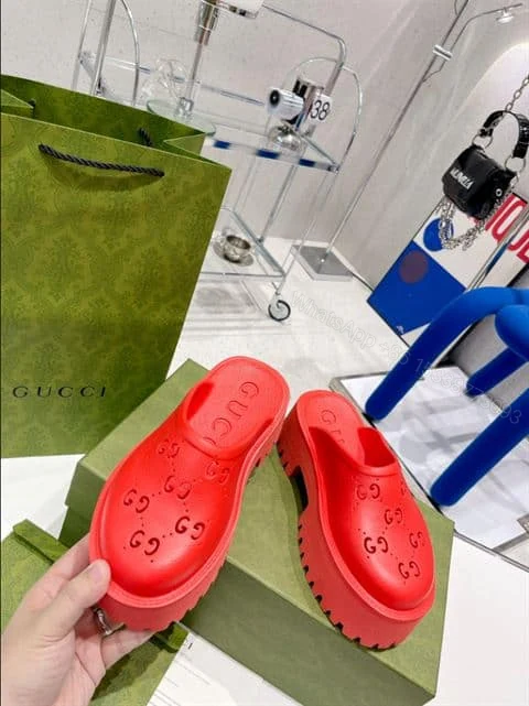 View 5 of GUCCI WONMEN’S PLATFORM PERFORATED G SANDAL – SDG011