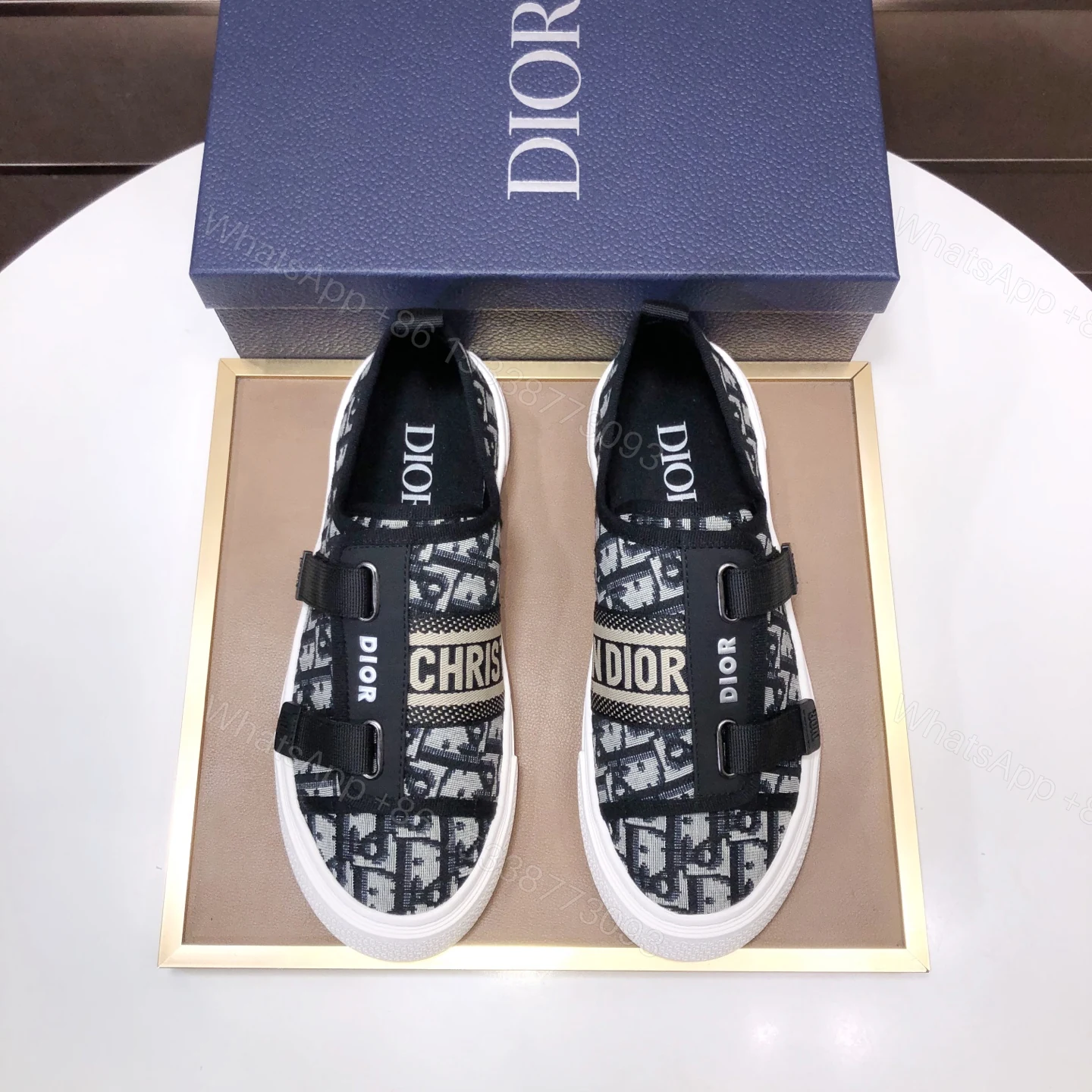 Dior 一比一黑色雙扣低幫運動鞋 百搭休閒款 — view 1
