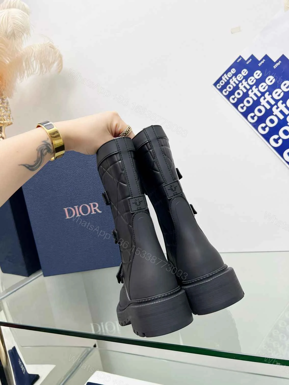 View 7 of DIOR DIO(R)EVOLUTION ANKLE BOOTS RUBBER MACCROCANNAGE BLACK