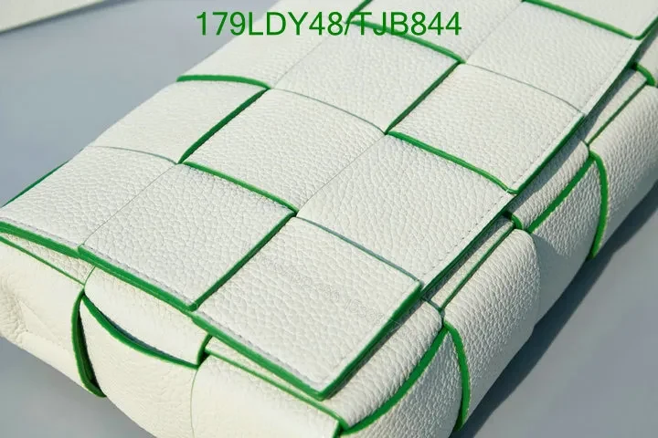 View 15 of Bottega Veneta White Lambskin Cassette Bag in Intrecciato Weave