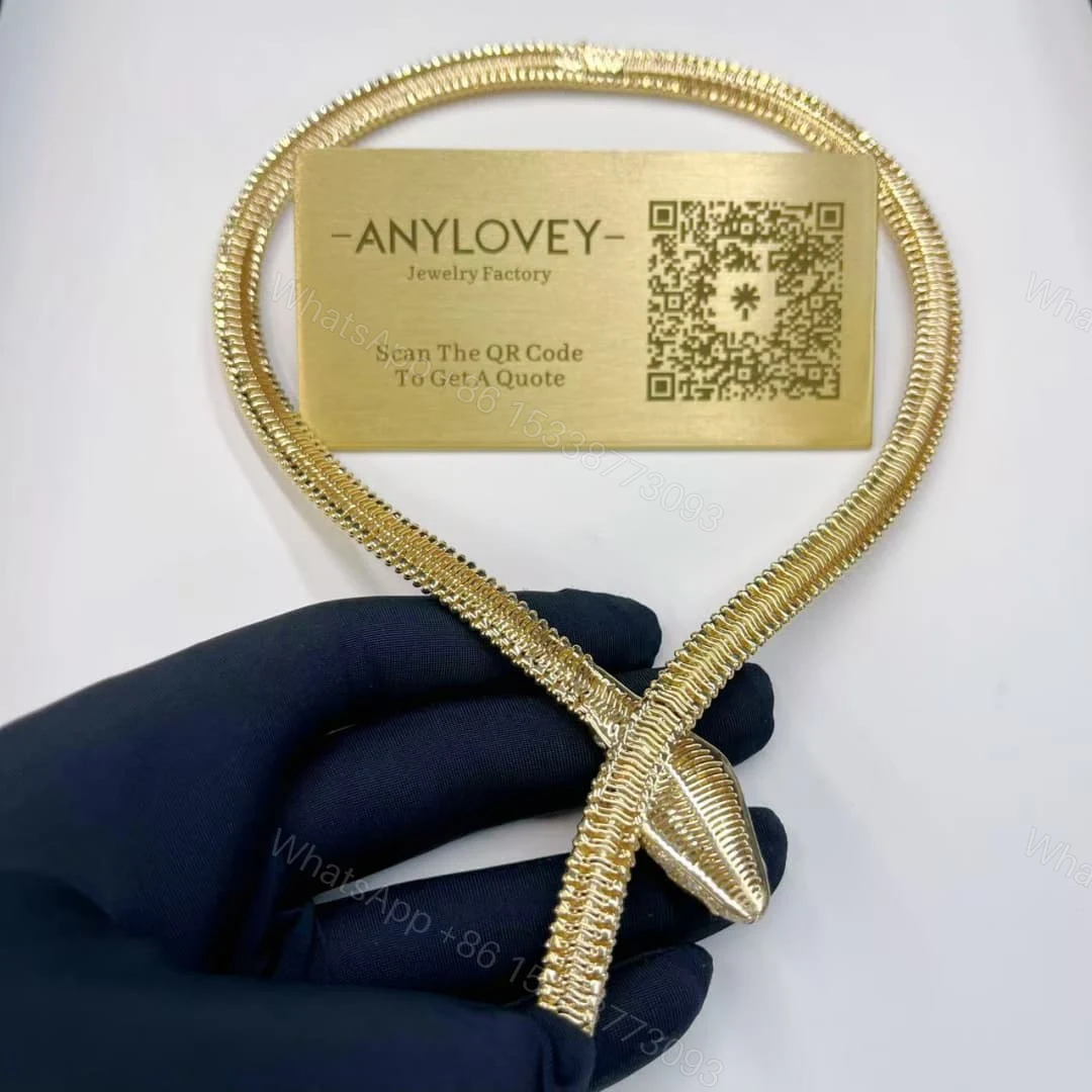 View 5 of 18kt Gold Bvlgari Serpenti Two-Coil Necklace With Head and Tail Diamonds Onyx 360472