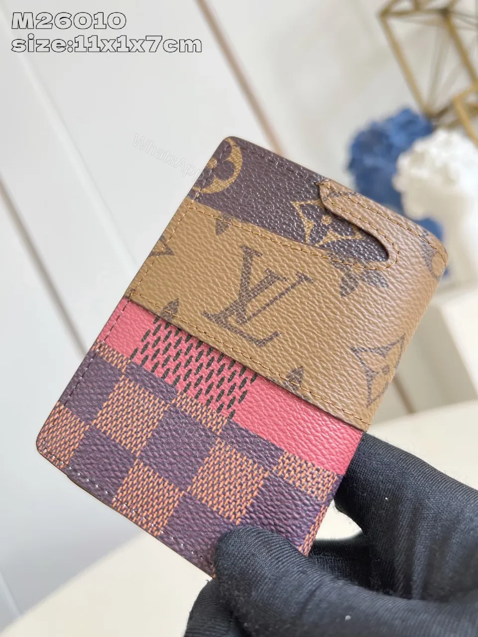View 2 of Compact Monogram Card Wallet: Durable Luxury Everyday