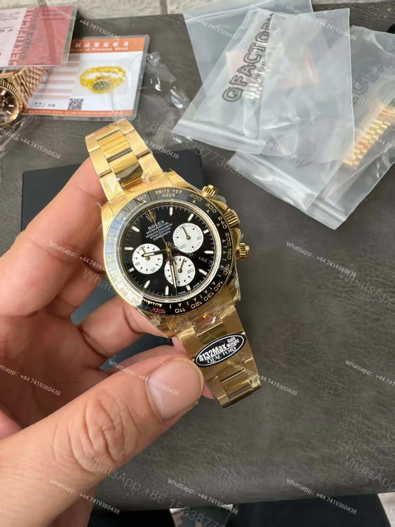 View 6 of Rolex Super Clone Daytona Le Mans 126528LN Gold 4132 Movement