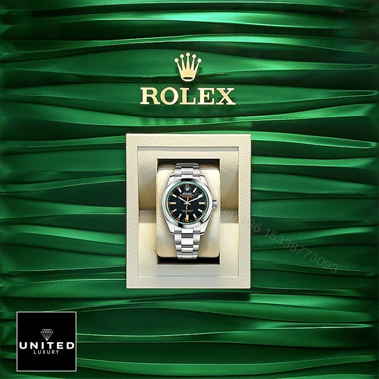 View 10 of Rolex Milgauss Black Dial Green Crystal M116400GV-0001 Oyster Replica