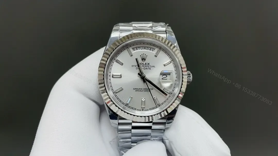 Rolex Day-Date Silver Dial 40MM President Bracelet Premium Edition 228236-0002 — view 1