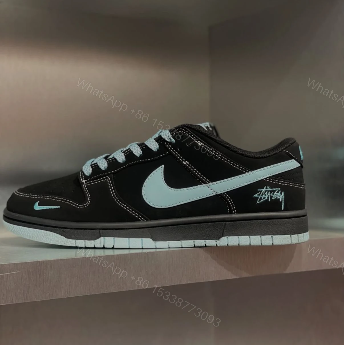View 4 of FIRST COPY NIKE SB DUNK STUSSY BLACK WHITE 2025