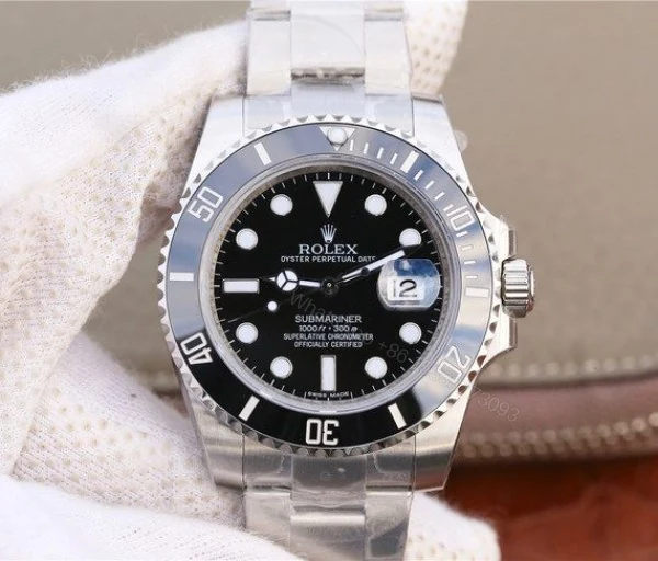 Clean Factory Rolex Submariner 116610 LN Black Ceramic VRF SS Bracelet A2836 — view 1