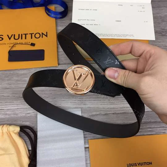 View 3 of LOUIS VUITTON LV CIRCLE 30MM REVERSIBLE BELT – B139