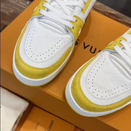 View 4 of LOUIS VUITTON TRAINE SNEAKERS IN WHITE AND YELLOW – LSVT384