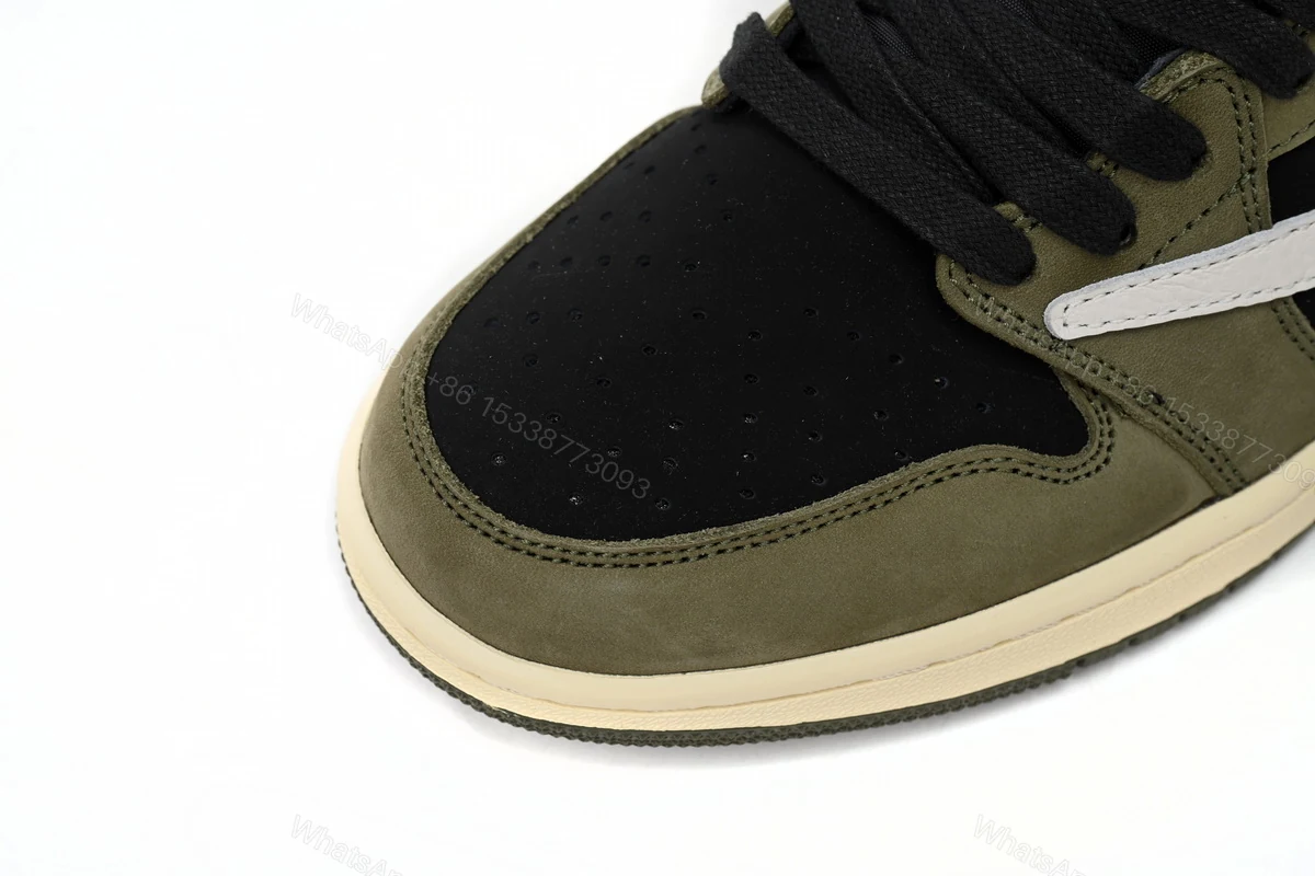 View 6 of Travis Scott x Air Jordan 1 Low Green Barb CQ4277-200