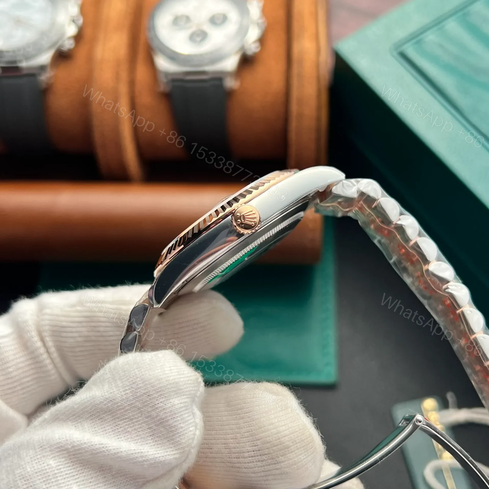 View 7 of Rolex Datejust Chocolate Dial 126331 Jubilee 41 mm