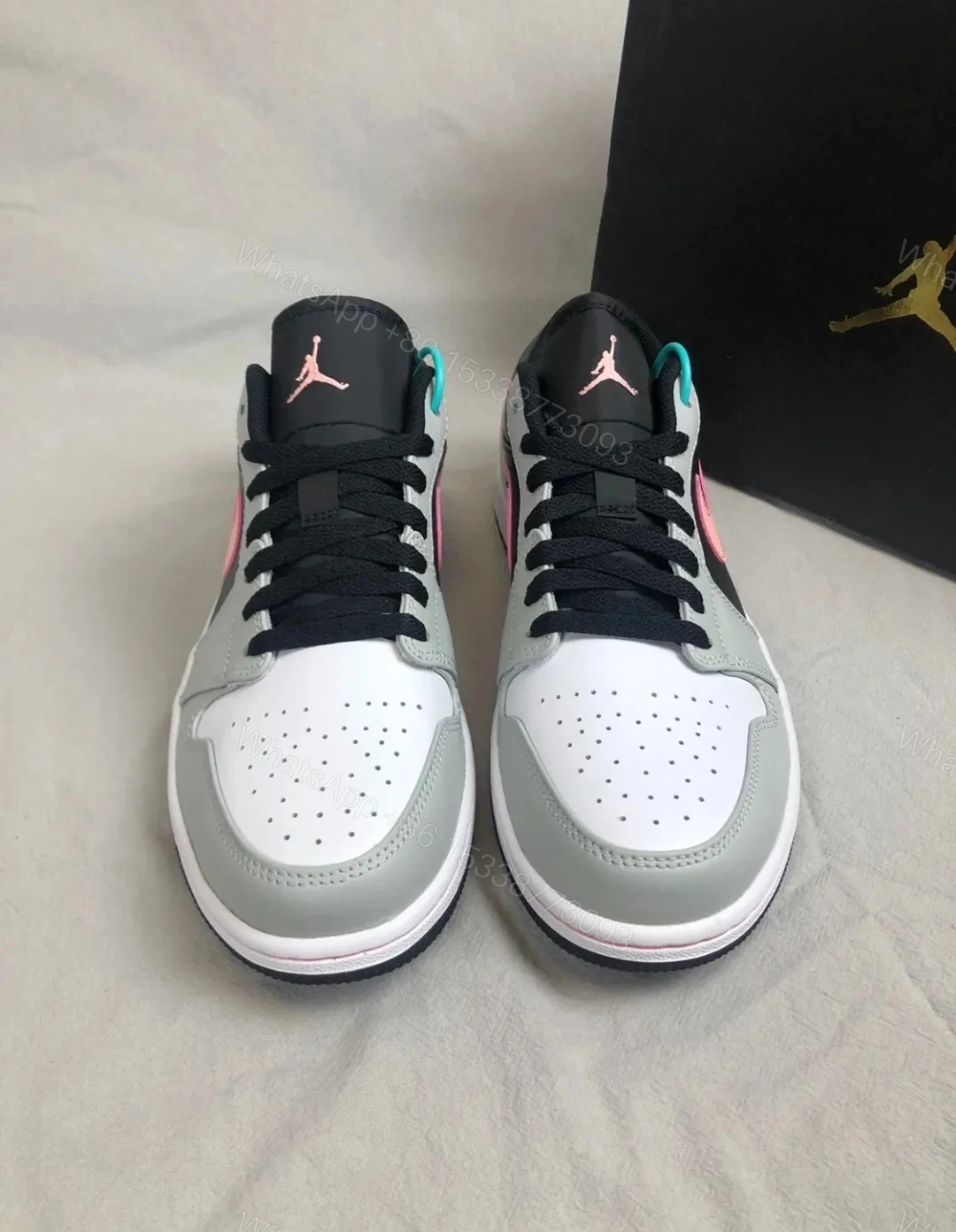 View 5 of Air Jordan 1 Low Black Grey Pink4 553558-062
