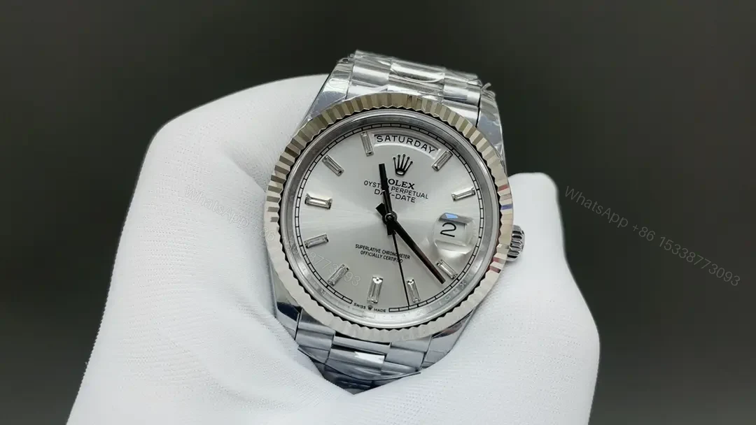 View 3 of Rolex Day-Date Silver Dial 40MM President Bracelet Premium Edition 228236-0002