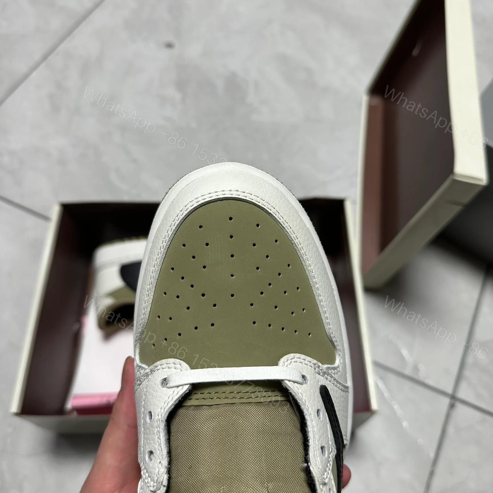 View 5 of Jordan 1 Retro Low Golf Travis Scott Neutral Olive