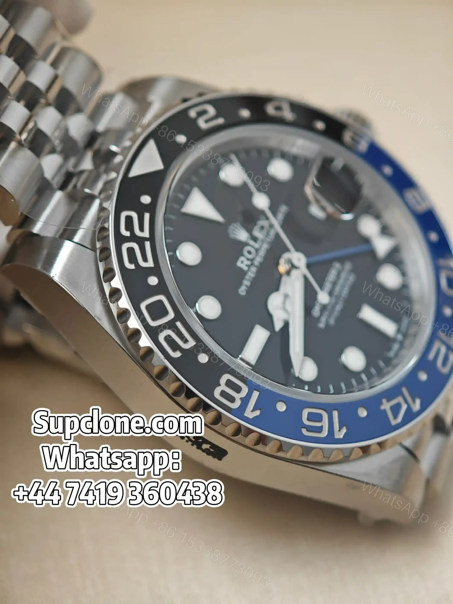 View 7 of Rolex Super Clone Watches 1:1 Batgirl GMT-Master II 126710BLNR DD3285 Movement