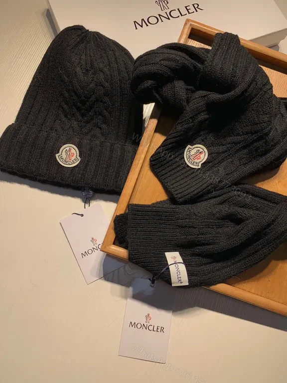 View 6 of Moncler Knit Beanie: Premium Ribbed Warmth, Logo Patch