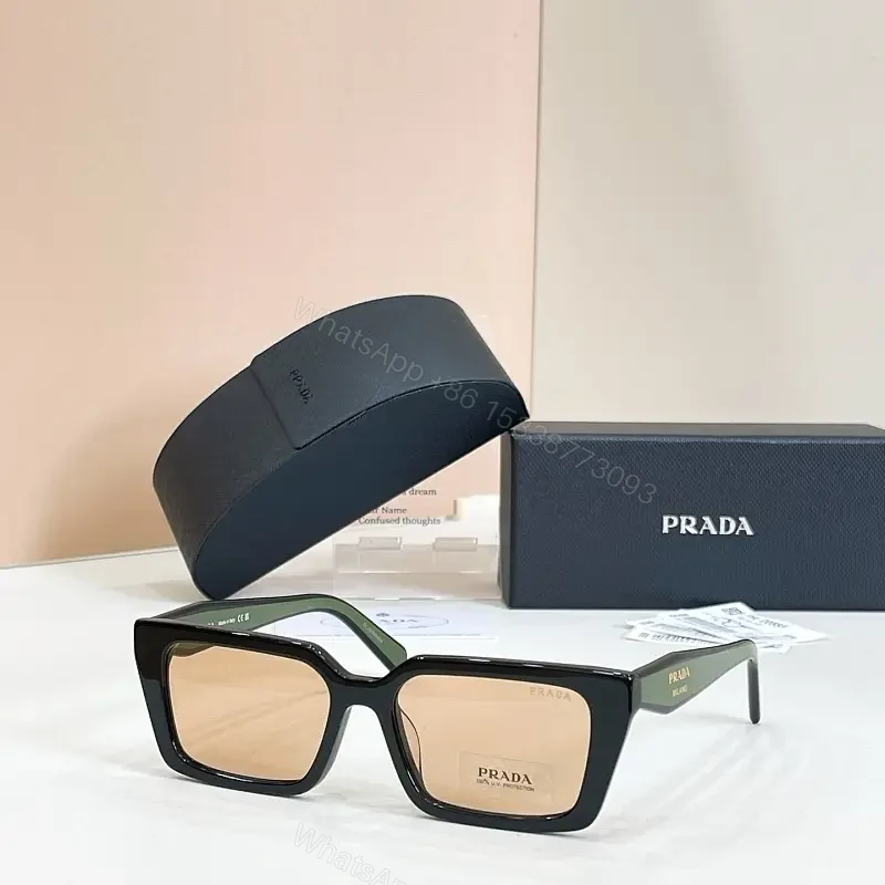 Black Rectangle Sunglasses, Prada, Thick Frame, Gradient Lenses, Oversized Sunnies — view 1