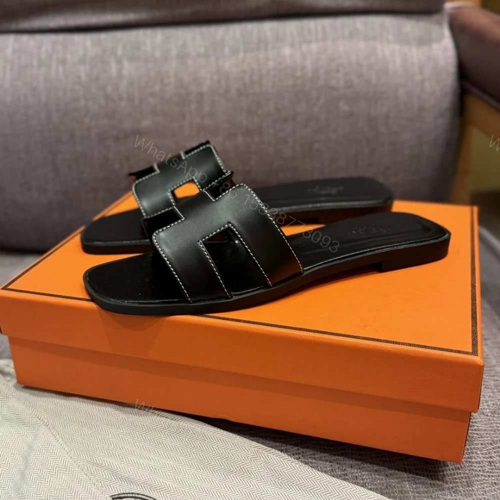 View 5 of HERMES ORAN SANDAL NOIR H021056Z 01340