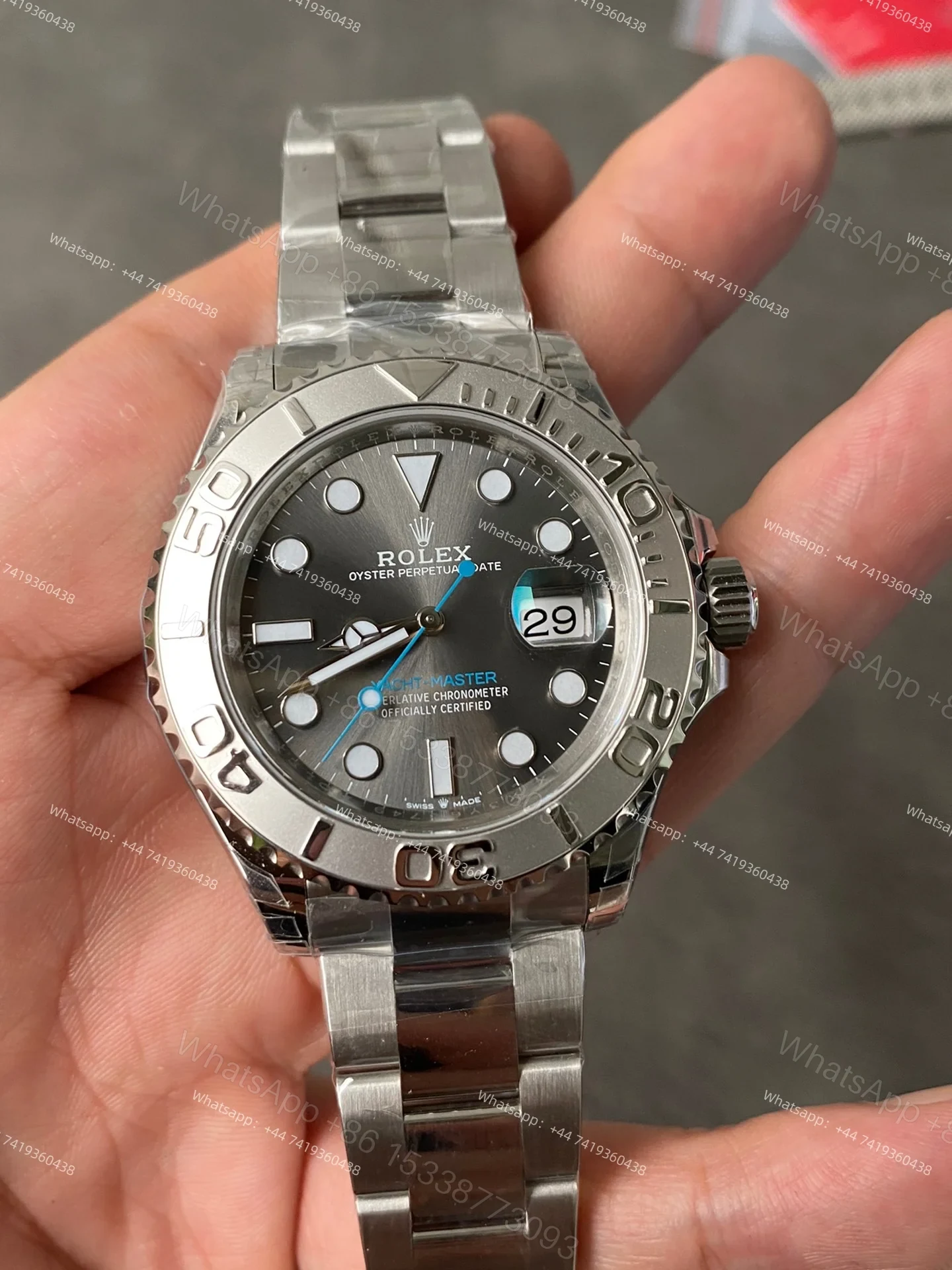 View 2 of Rolex Yacht-Master M126622-0001 1:1 Replica Rhodium Slate Grey Dial 40MM 3235 Movement Super Clone Watch