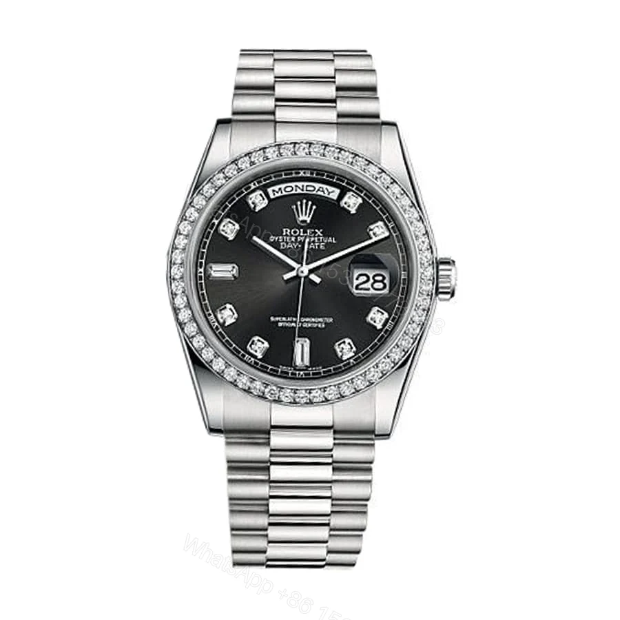 Rolex Day-Date 40 228239 Super Clone : 40mm White Gold White Diamond Dial — view 1