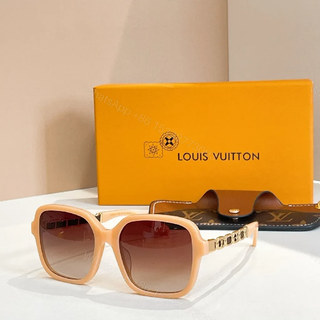 View 3 of Bold Square-To-Oval Eyewear with LV-Pattern Accents