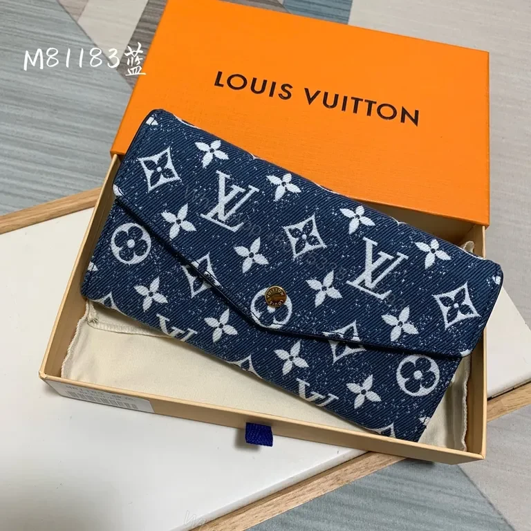 View 2 of Denim Monogram Wallet: Navy Canvas, Modern Luxe, Zip-C wallet