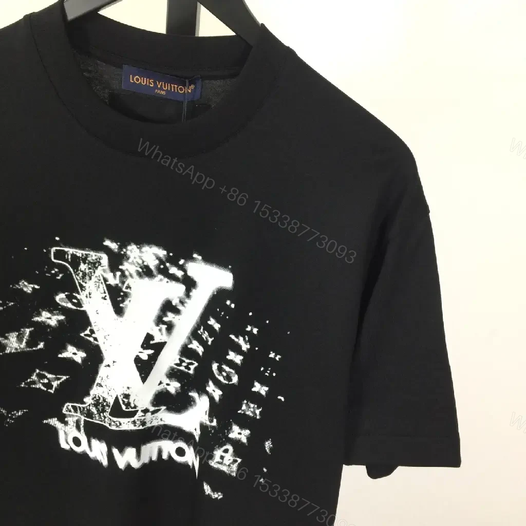View 5 of Black Cotton Graphic Tee - Luxe-Look, Everyday Statement Tee