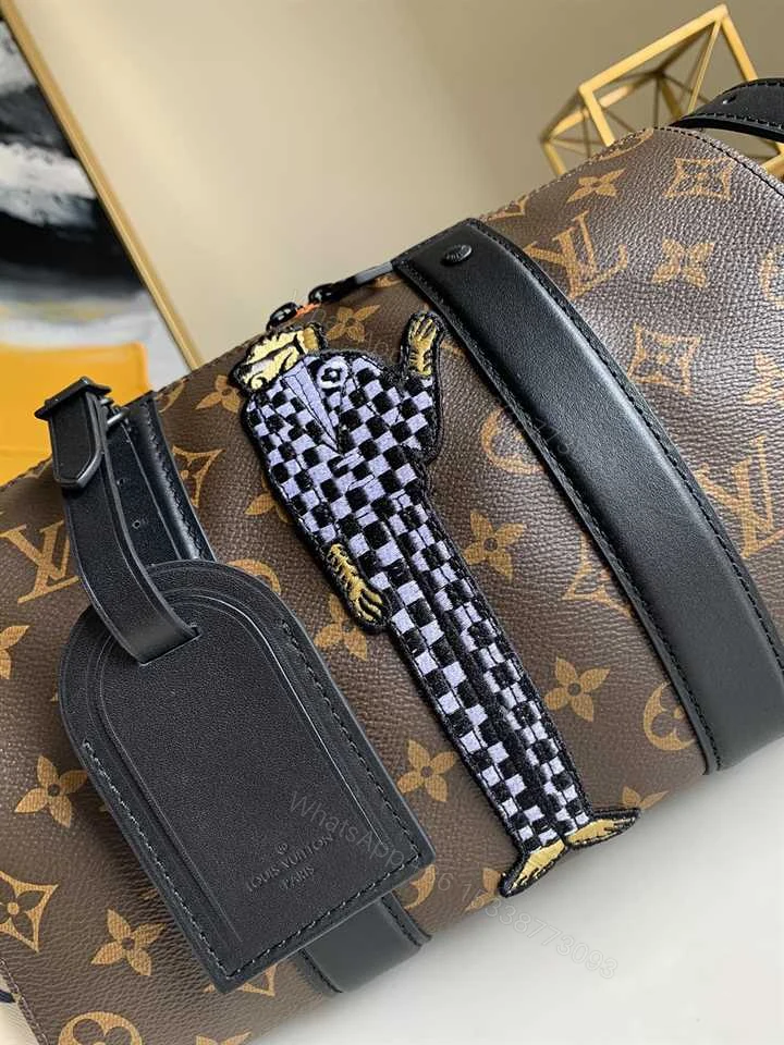 View 4 of LOUIS VUITTON CITY KEEPALL MONOGRAM CANVAS OTHER IN BROWN M45652