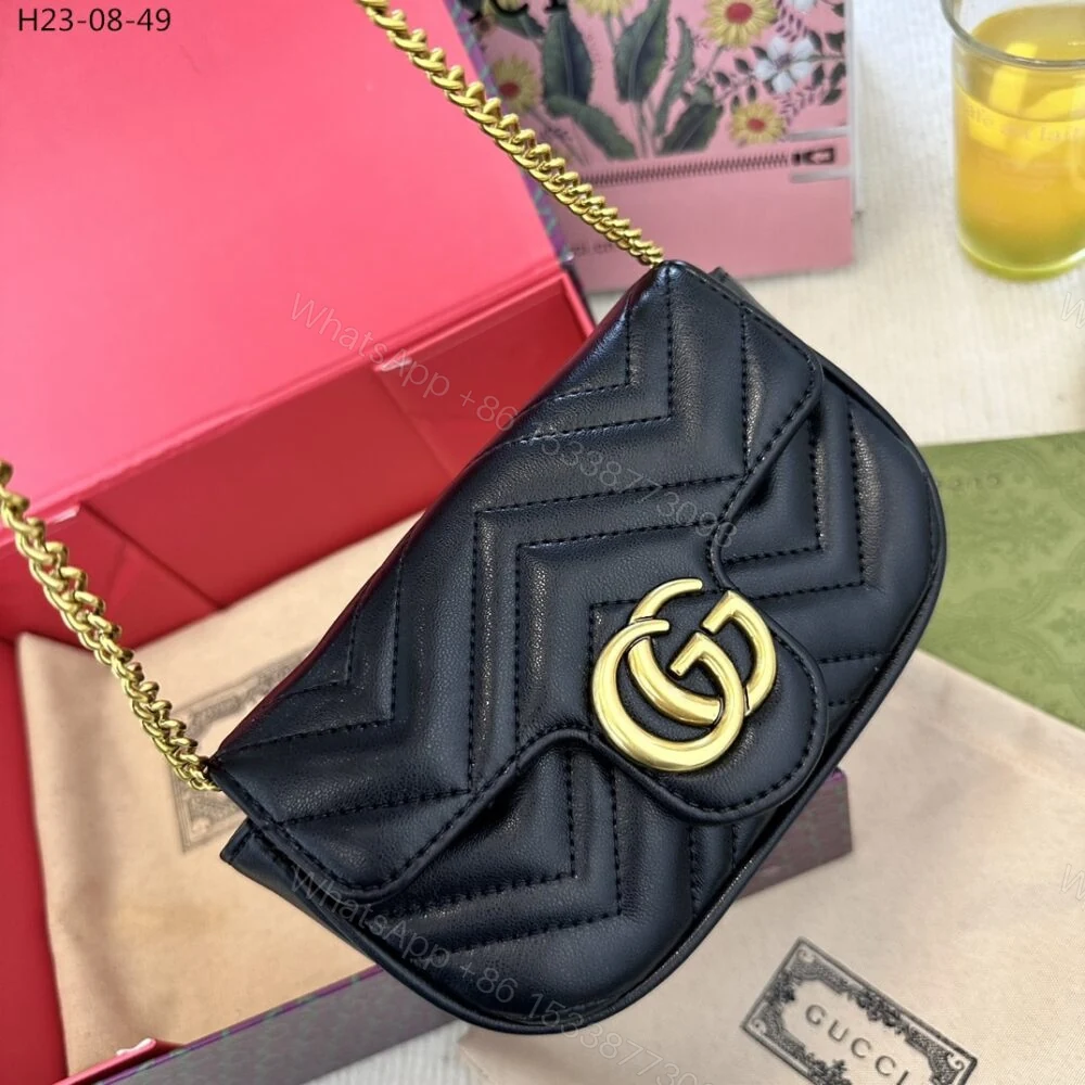 View 3 of Gucci GG Marmont Super Mini Bag Black 17Cm 476433 DTDCT 1000