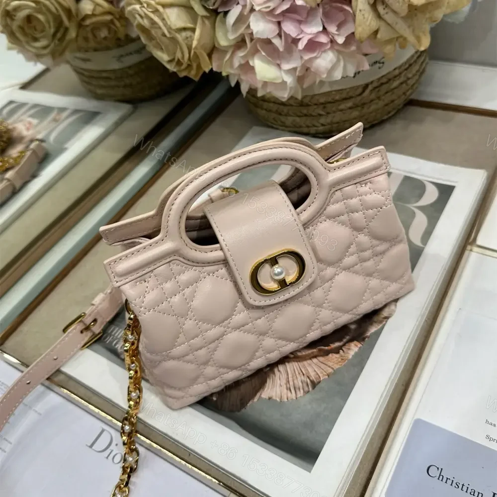 View 3 of 高仿Dior*JolieHandle系列S312M413環扣小羊皮手提包粉色免檢版