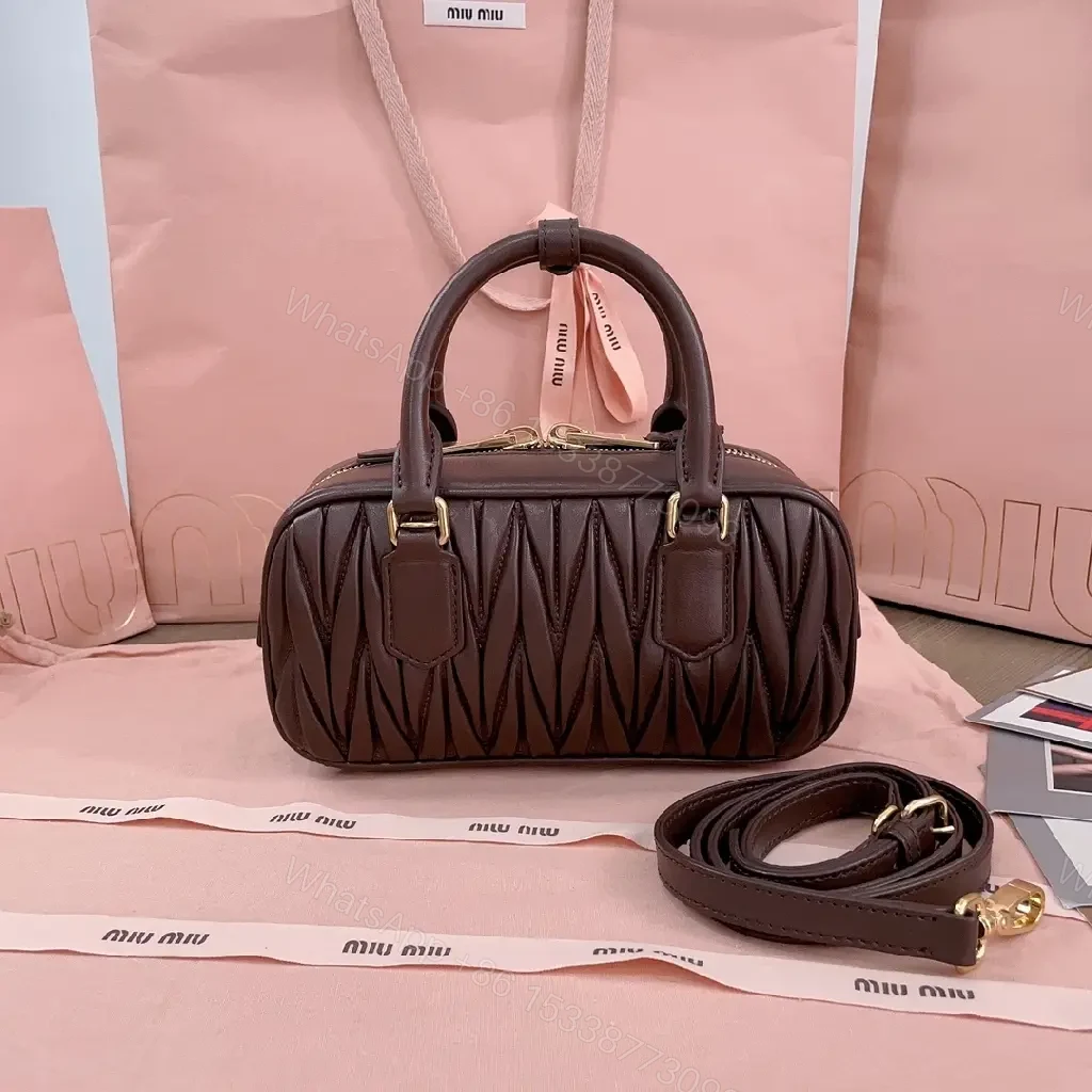 View 6 of Chic Quilted Leather Satchel with Gold Hardware