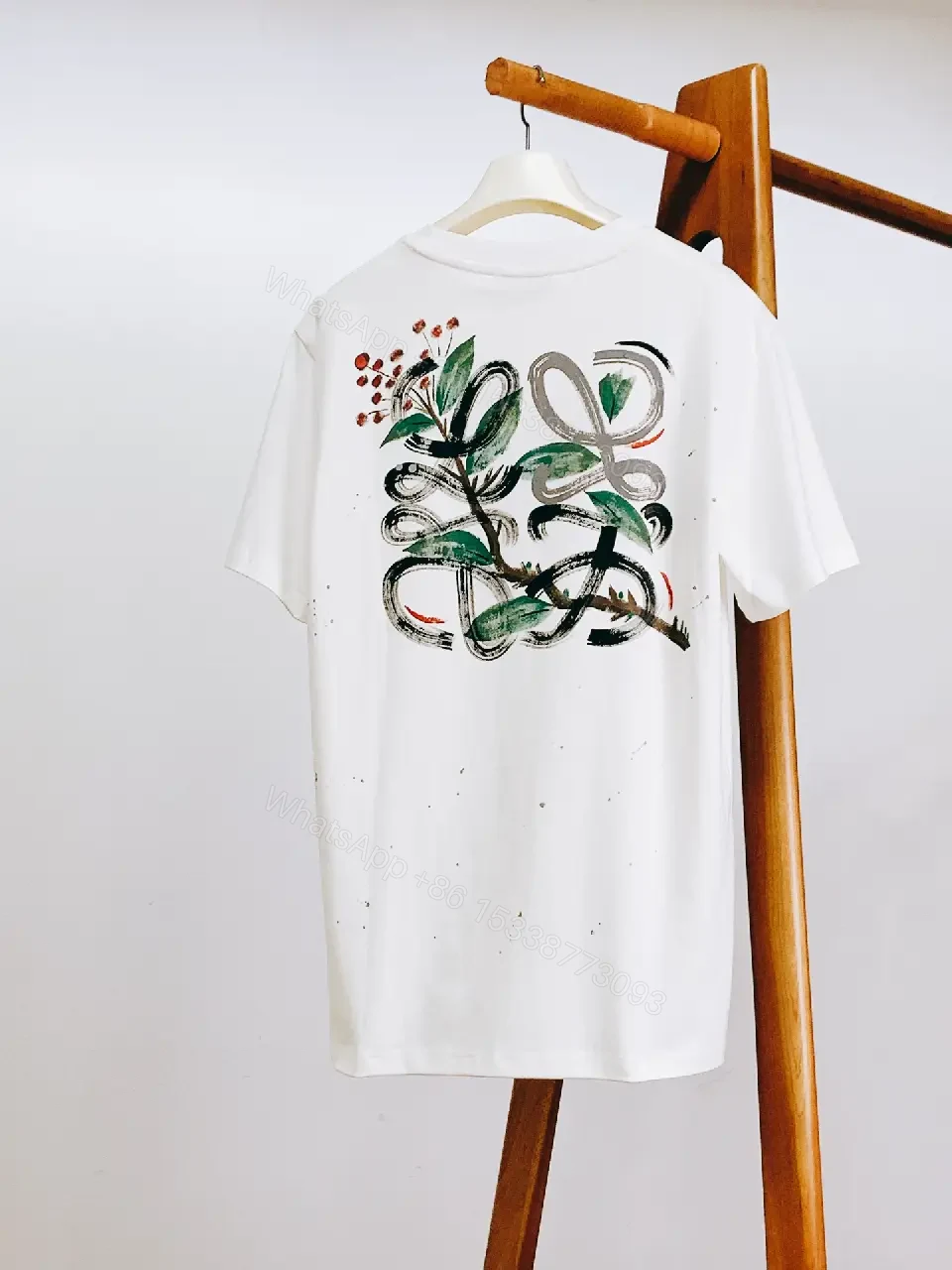 View 2 of White + Cotton + Graphic Tee + Multicolor Logo + T-Shirt