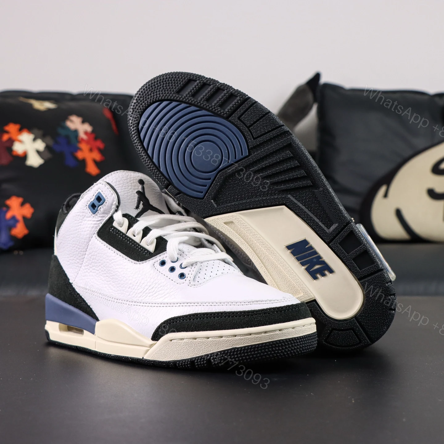 View 3 of A Ma Maniére x Jordan Air Jordan 3 “Diffused Blue”