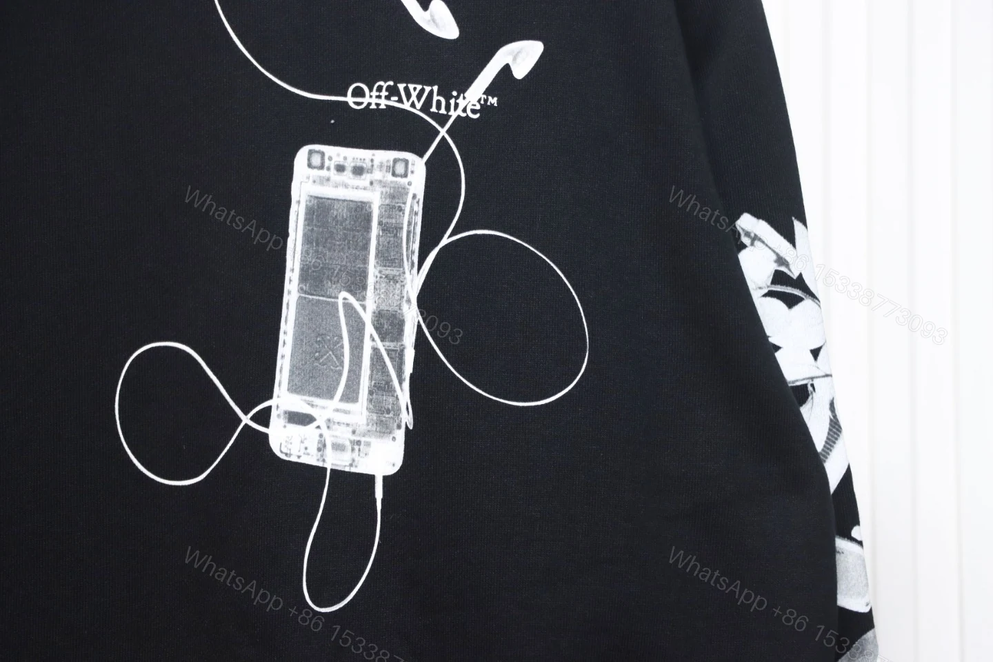 View 7 of Off-white Ink-splashed arrow twill oil painting graffiti sweatshirt