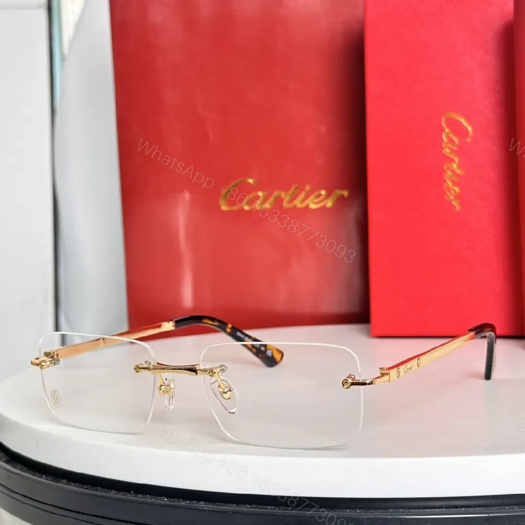 Lux Rimless Glasses: Subtle Gold Accents, All-Day Comfort — view 1