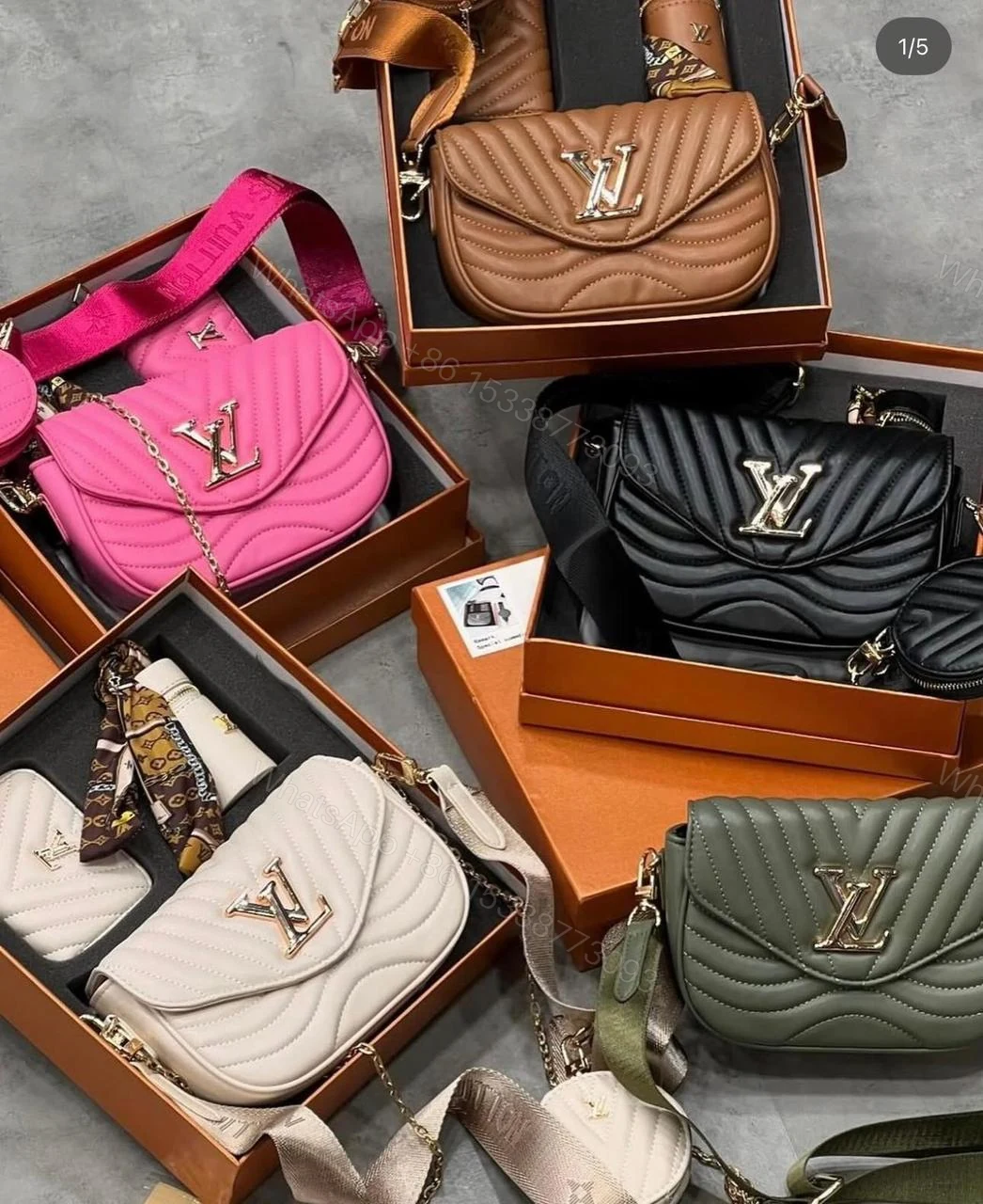 FIRST COPY LOUIS VUITTON BLACK PREMIUM GIFT SET BAG — view 1