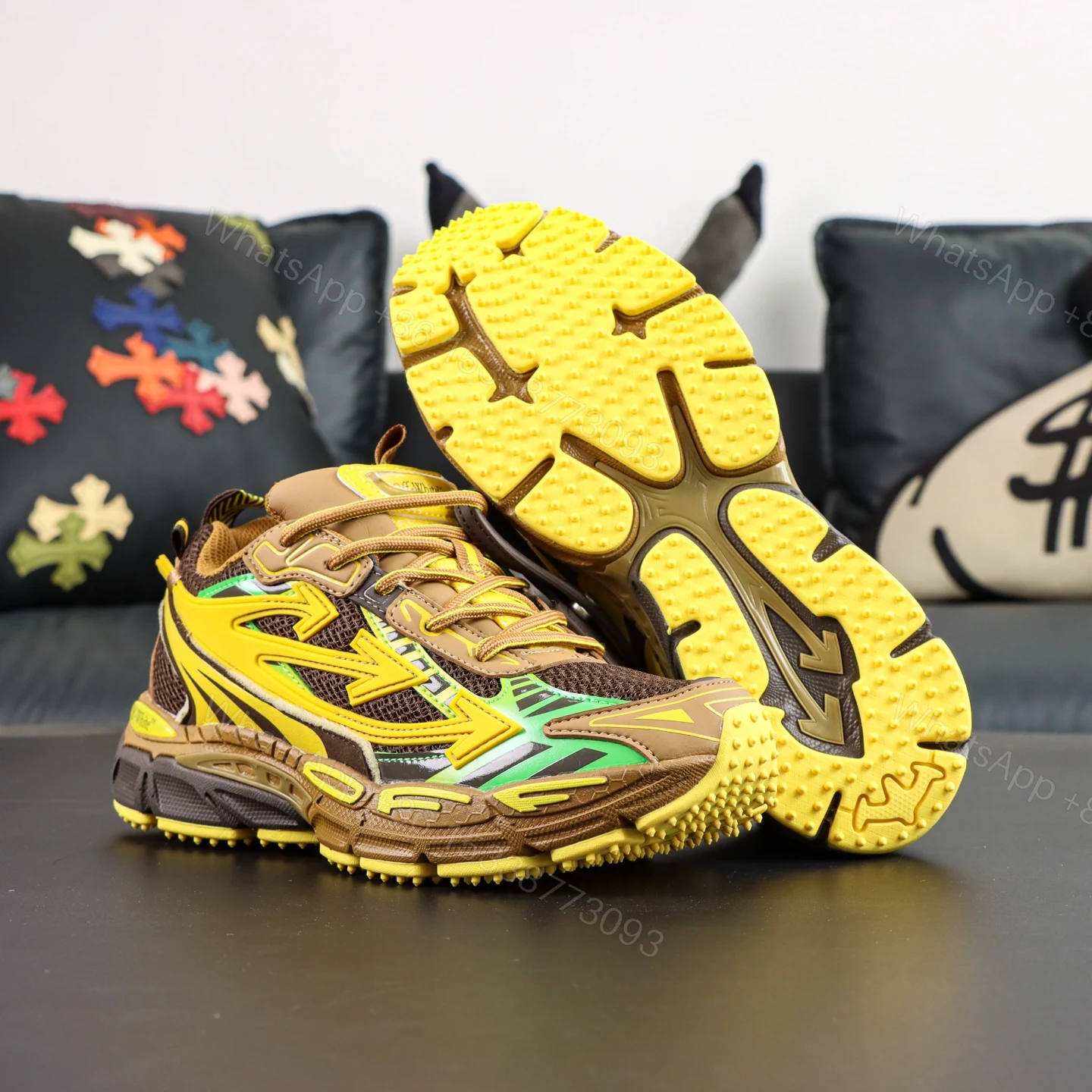 View 3 of Off White Be Right Back Black Yellow Reps