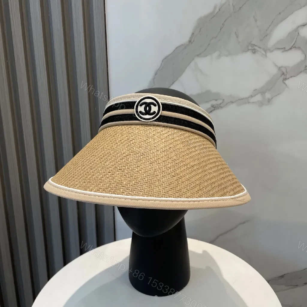 Straw Visor: Lightweight, Resort-Ready with Luxe Logo Band — view 1