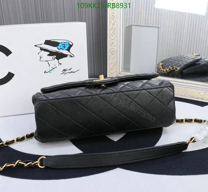View 3 of Chanel Quilted Medium Black Double Flap Bag RB8931
