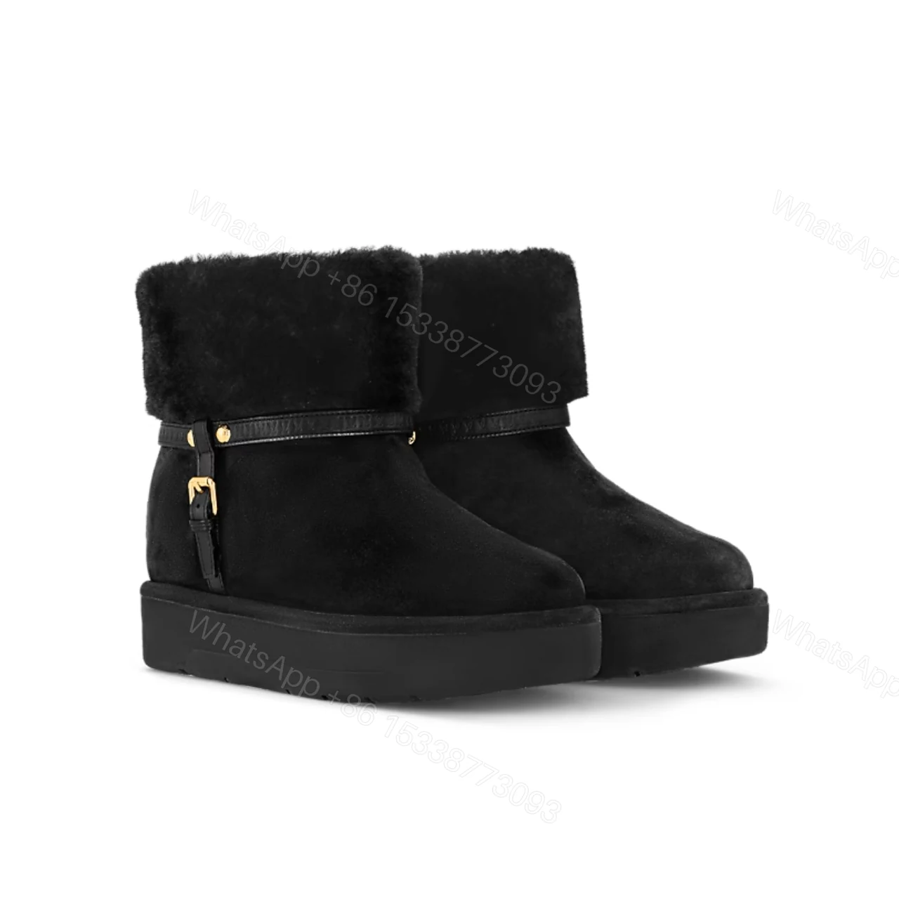 LOUIS VUITTON ASPEN PLATFORM ANKLE BOOT BLACK 1AC78O — view 1