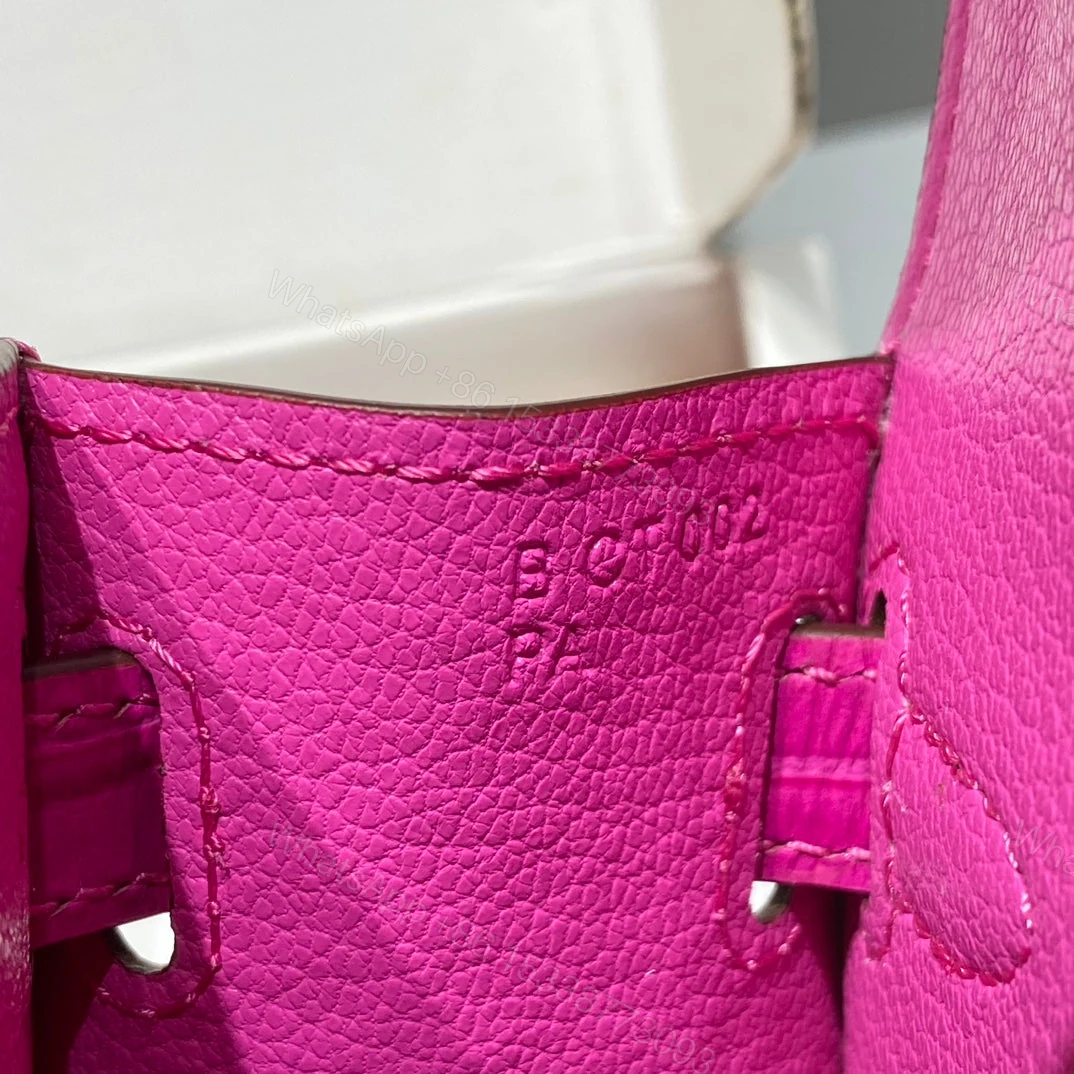 View 9 of HERMES MINI KELLY IN DEEP MAGENTA CROCODILE SKIN GOLD HARDWARE