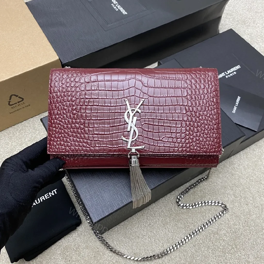 Textured Burgundy Leather Clutch: Luxe Shine, All-Day Confidence — view 1