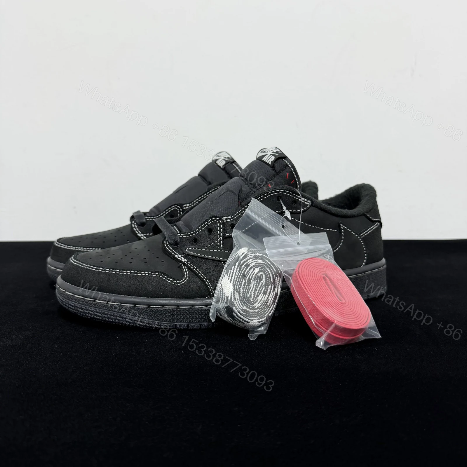 View 8 of Travis Scott x Air Jordan 1 Low “Black/Phantom” Reps