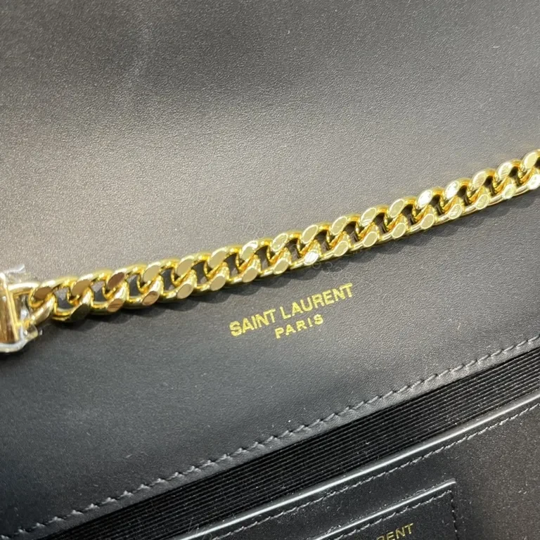 View 6 of White & Black Stripe Mini Crossbody â€” Luxe YSL-Inspired Crossbody Bag