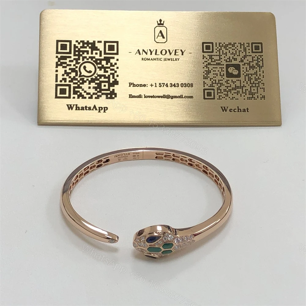 Bvlgari Rose Gold Serpenti Bracelet Malachite Sapphire Diamonds 356201 — view 1