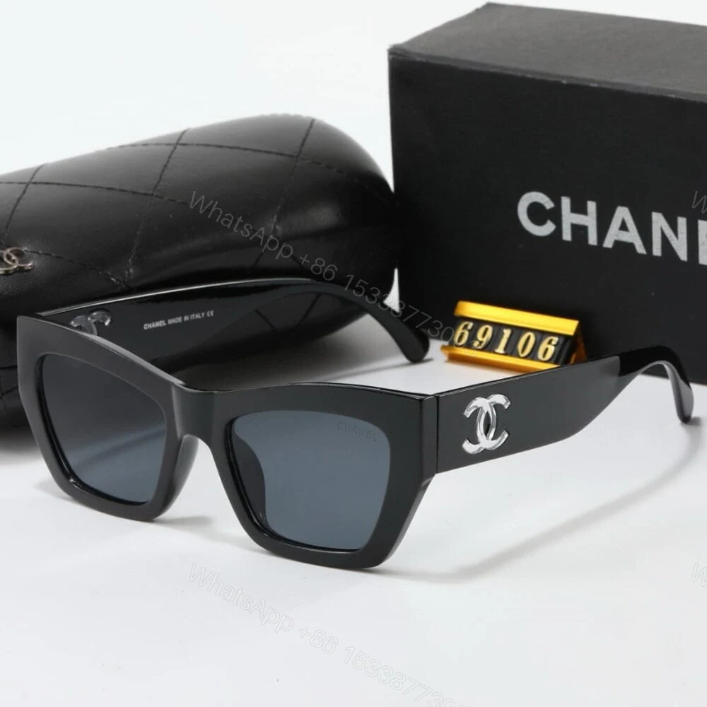 View 2 of Chanel Cat Eye Sunglasses Acetate And Nylon Black