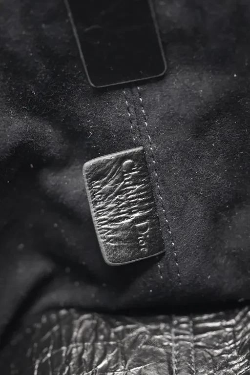 View 8 of Quilted Mini Satchel: Dior-Inspired Hardware, Black Leather